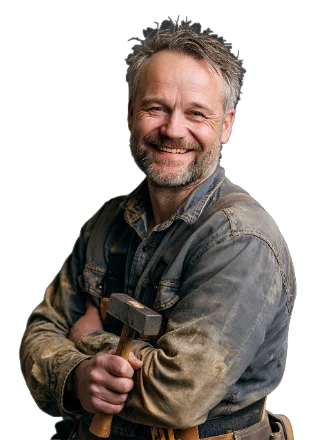 Snekker med hammer